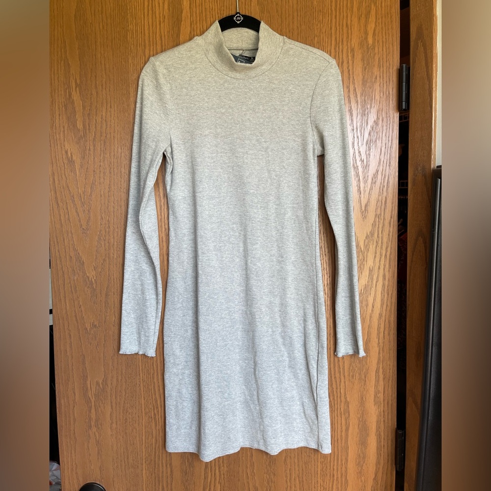 Abercrombie Mock Neck Stretch Rib Dress - Picture 2 of 5